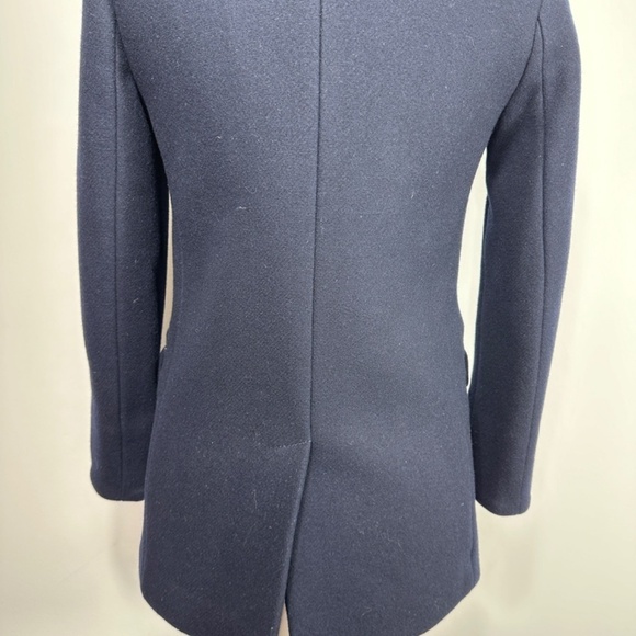 Madewell Double Breasted Wool Blend Peacoat Navy Women's XS Pockets Epithets - Picture 11 of 15